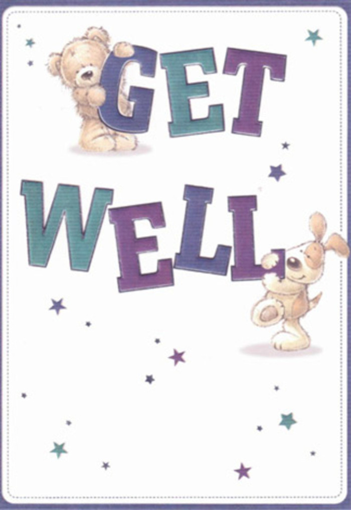 Celebrating gentle encouragement, this get well card features the friendly, hand-drawn faces of a bear and a puppy-symbols of unconditional support echoing the close community spirit seen in Beckenham's local markets and parks. Cheerful stars in violets, teals, and sapphire swirl around, as if carrying waves of goodwill through the air and across Brunswick Place. The typography is bold and confident, painted with gradients of purple and aqua that ground the composition in optimism. Touchable textures abound-the bear appears luxuriously fluffy, the puppy's velvety ears seemingly soft enough to stroke-inviting the imagination to reach out and find comfort. There is a thoughtful artistry here that calls to mind the creation of a bouquet meant for someone on the mend, each detail placed for reassurance. Coupled with a fresh arrangement from Florist Beckenham, this card delivers positivity and heartfelt care in equal measure, its light and airy mood the perfect pick-me-up for recipients of every generation in the Beckenham community.